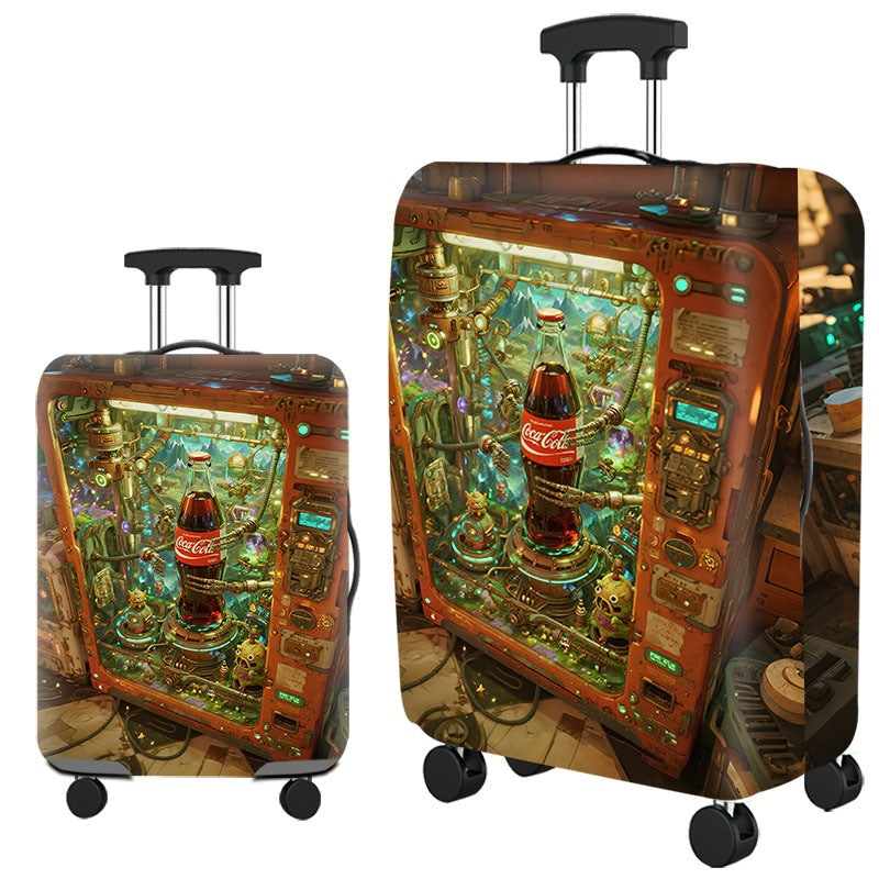 Artistic Cat-Themed Hard Shell Suitcase Bowlift