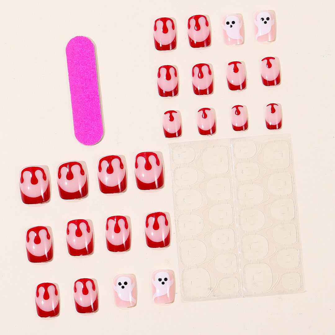 Spooky Ghost-Themed Nail Art Extensions Bowlift