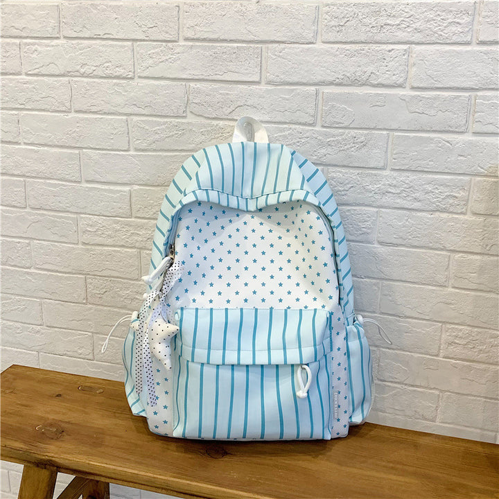 Cute Striped School Backpack