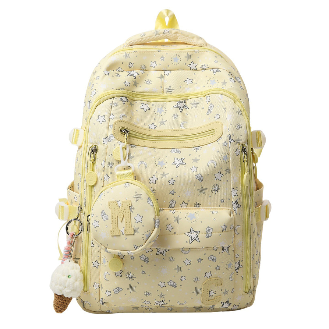 Playful Star-Printed School Backpack