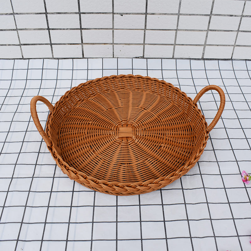 Handcrafted Woven Serving Tray Set Bowlift