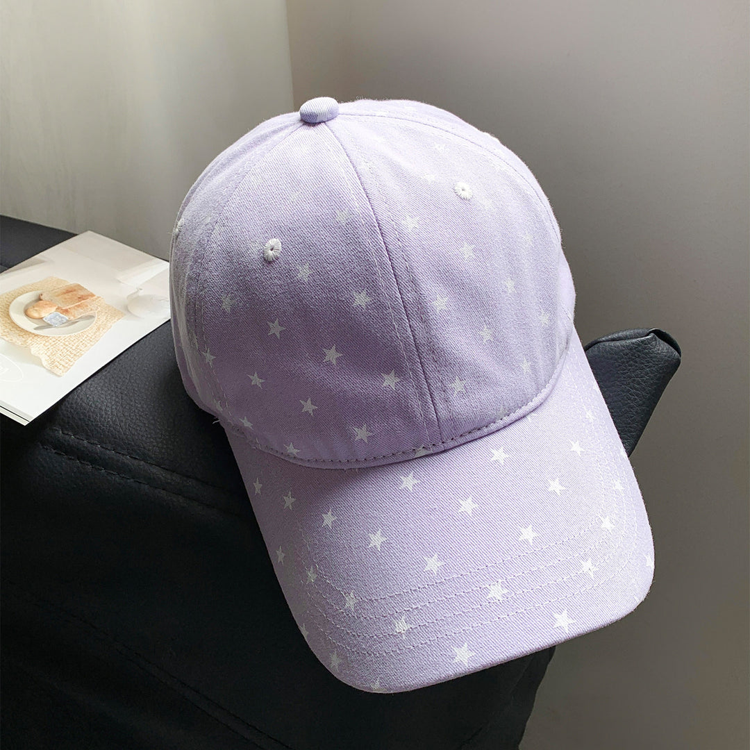 Women's Star-Printed Cotton Baseball Cap Bowlift