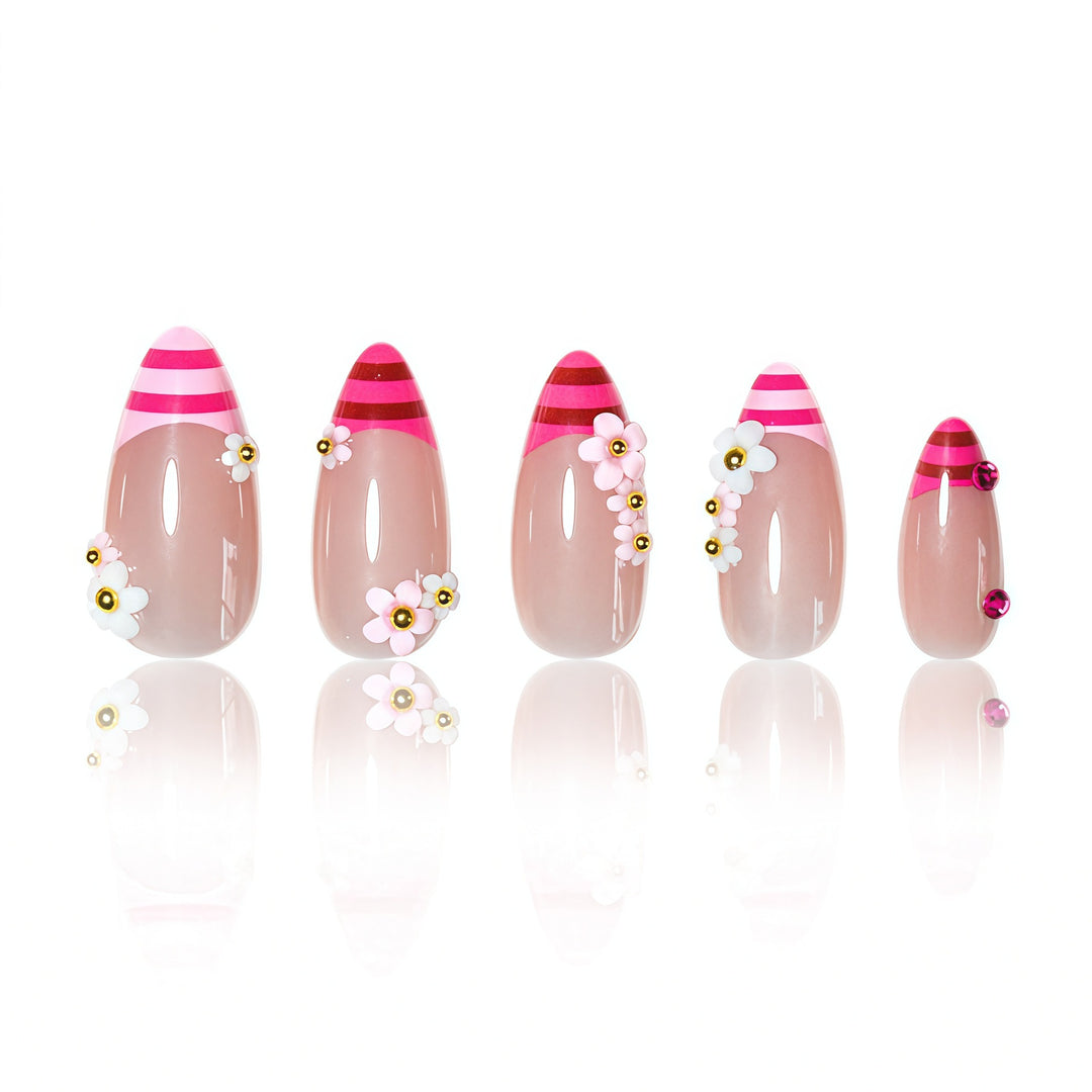 Elegant Floral Nail Art Bowlift