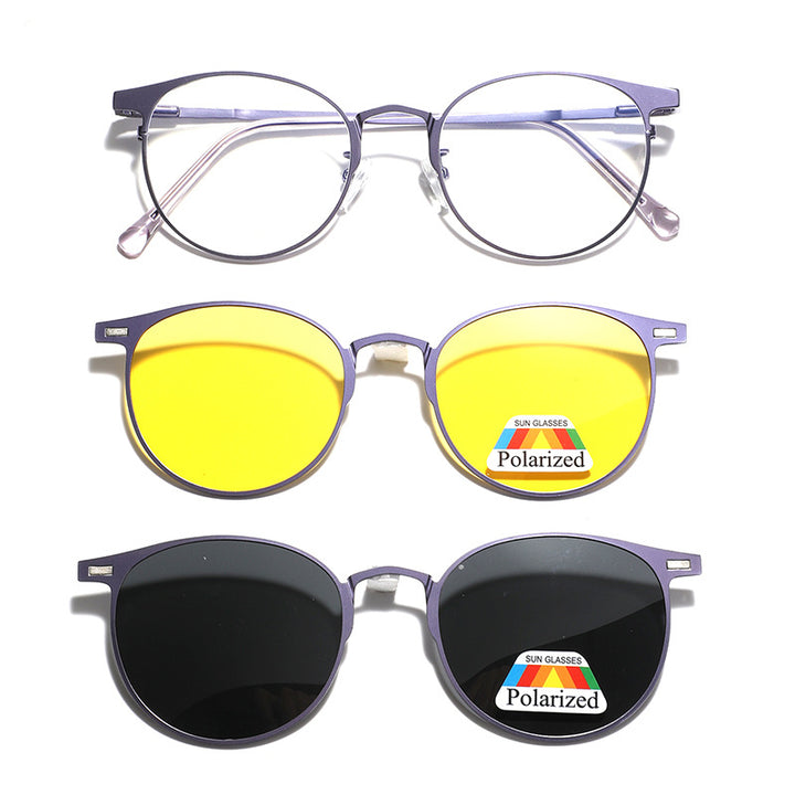 Women's fashionable sunglasses with interchangeable lenses and polarized technology Bowlift