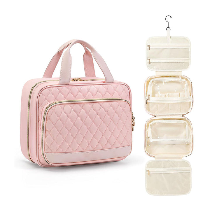 Padded Cosmetic Organizer Bag with Structured Exterior Bowlift
