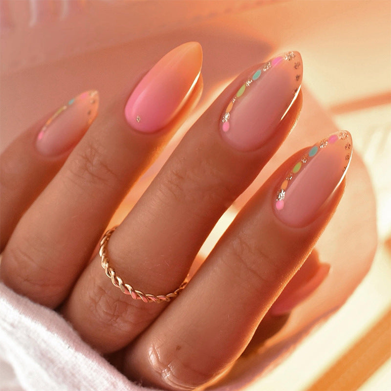 Premium Gradient Press-On Nail Set Bowlift