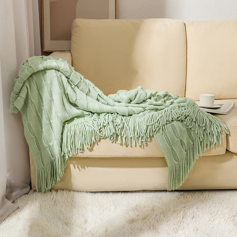 Knitted Cozy Throw Blanket