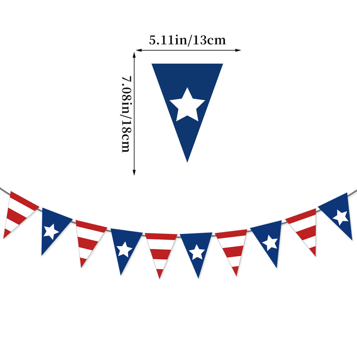 Unisex nan pennant string made of durable polyester with star and stripe motif for party decoration Bowlift