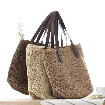 Beach bag with modern macrame design Bowlift