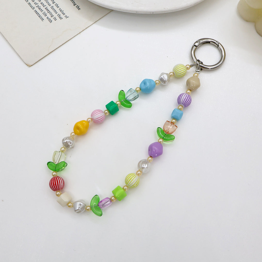 Beaded Eyewear Chain with Stylish Checker Design Bowlift