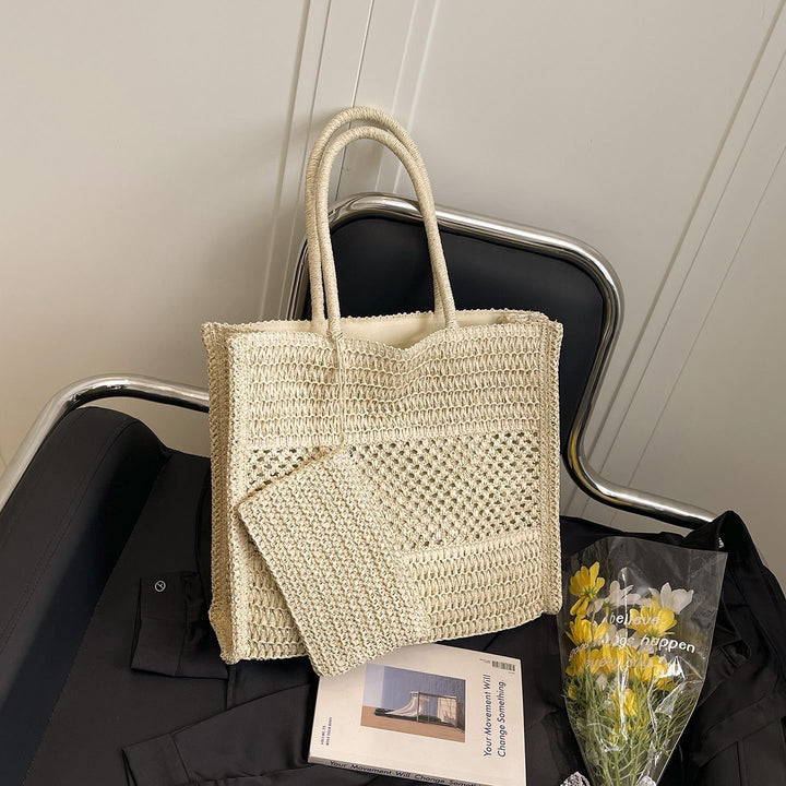 Handbag Made of Natural Weave Bowlift