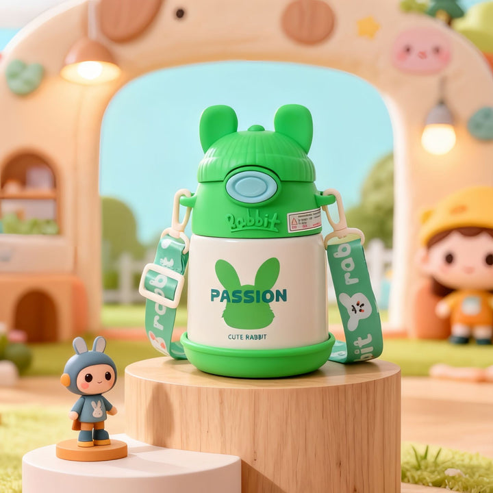 Women's insulated drinking bottle with ergonomic design and playful bunny motif Bowlift