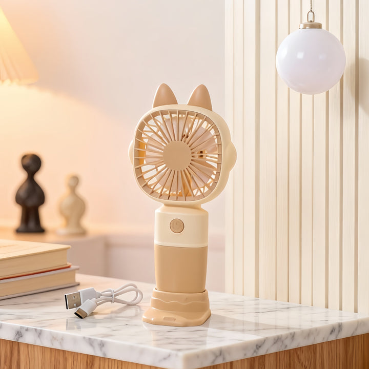 Women Portable Animal Mini USB Fan Bowlift