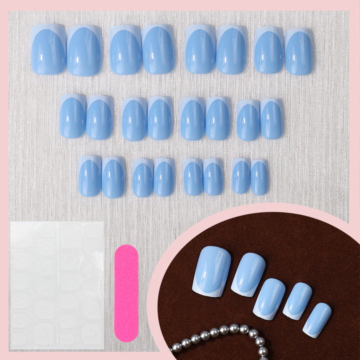 Premium French Tip Press-On Nail Set Bowlift