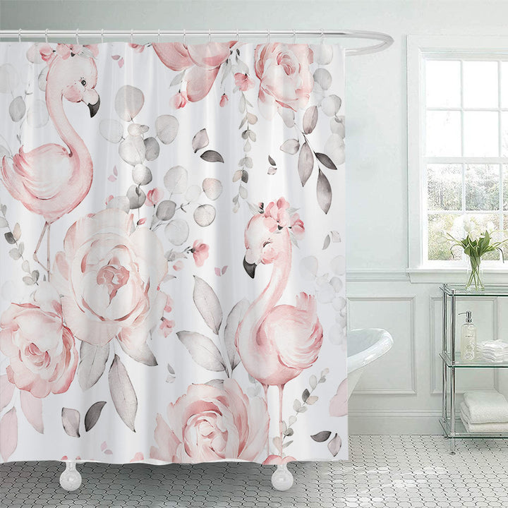 Floral Patterned Shower Curtain Bowlift