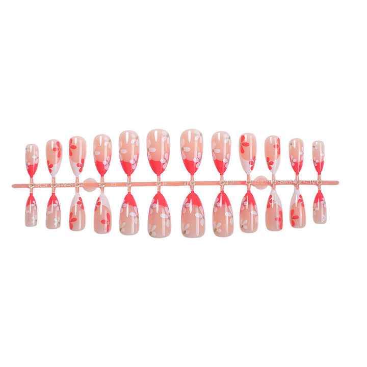 Floral Patterned Press-On Nail Set Bowlift