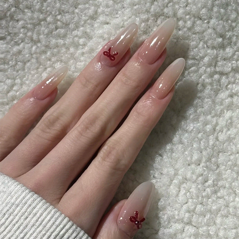 Premium Artistic Long Stiletto Nail Tips with Intricate Embellishments Bowlift