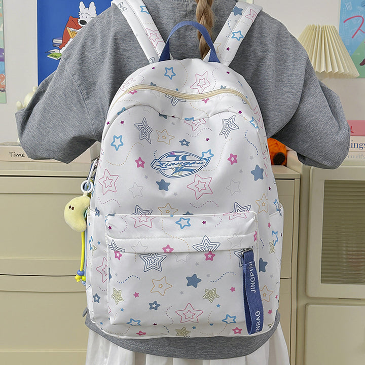 Fun-Themed Star Print Backpack