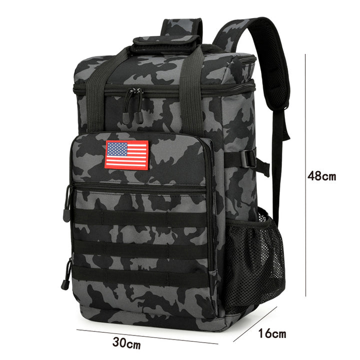 Unisex nan tactical cooling backpack with insulated main compartment, MOLLE front pocket and padded shoulder straps Bowlift