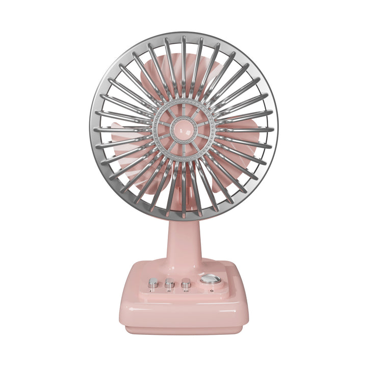 Retro-Inspired Rechargeable Desk Fan Bowlift