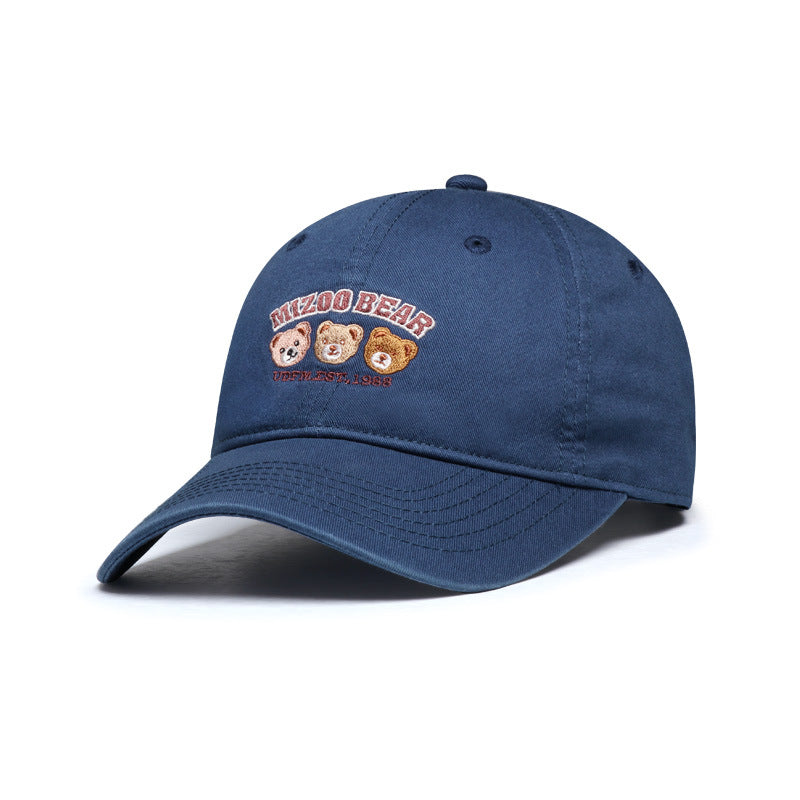 Women playful cotton cap with embroidered animal design Bowlift