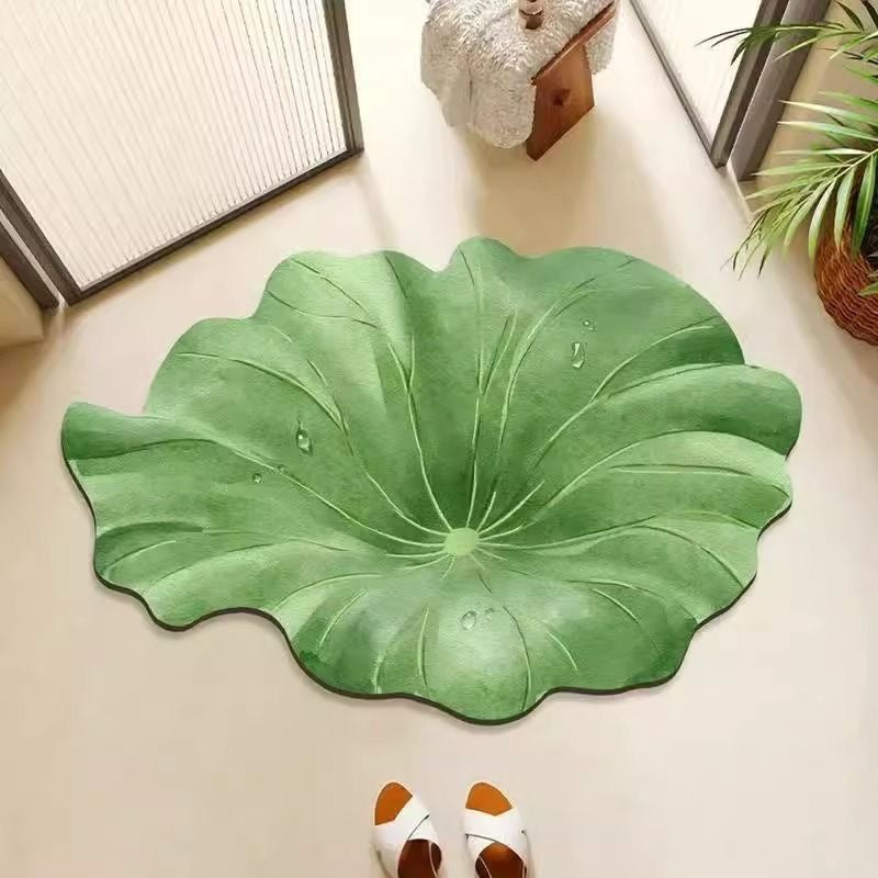 Leaf-Shaped Decorative Area Rug