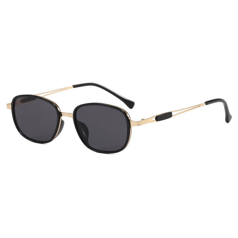 Fashionable sunglasses with square frame and slim metal frame Bowlift