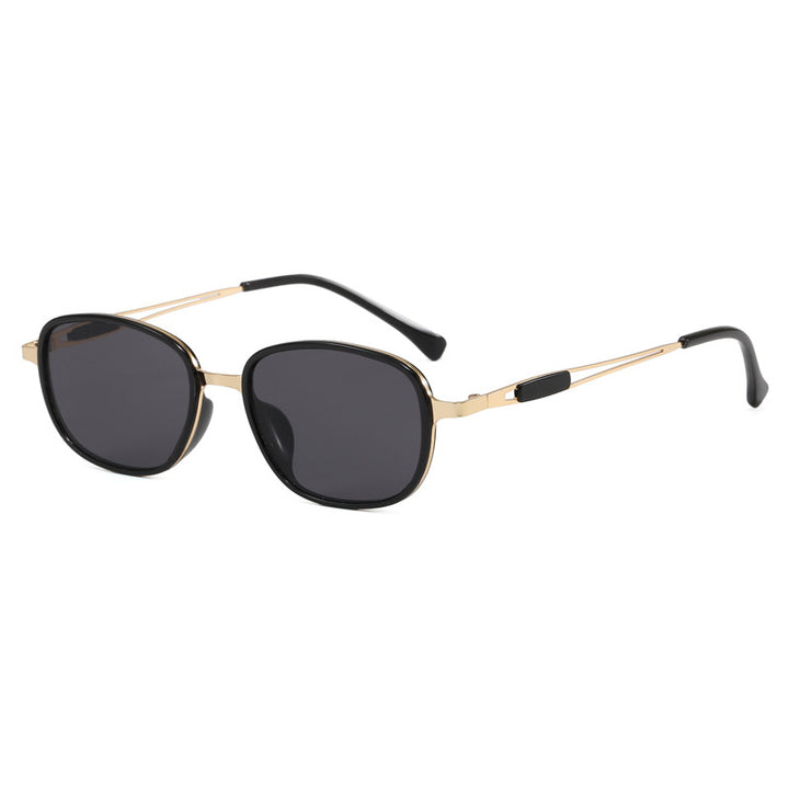 Fashionable sunglasses with square frame and slim metal frame Bowlift