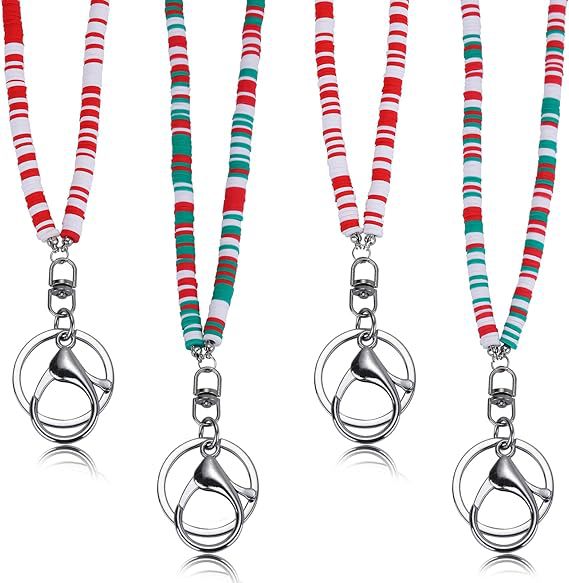 Colorful Beaded ID Badge Holder Lanyard Bowlift