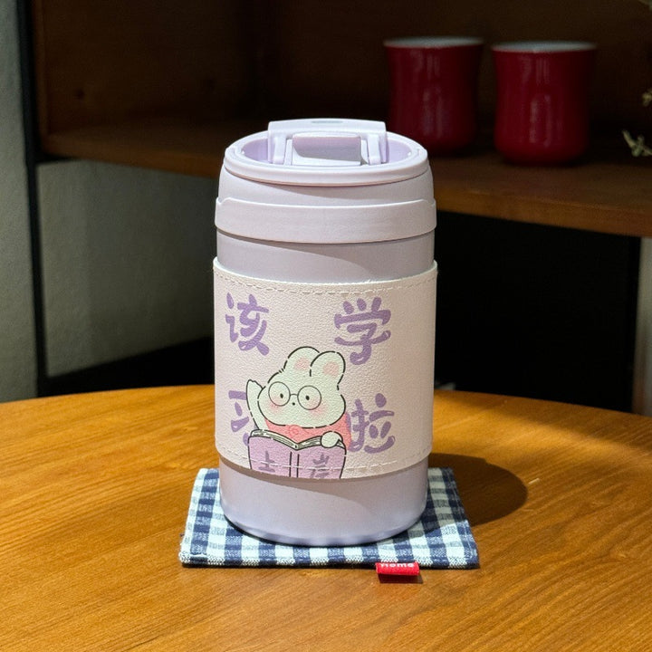 Women's Insulated Thermo Mug with Cute Animal Design Bowlift