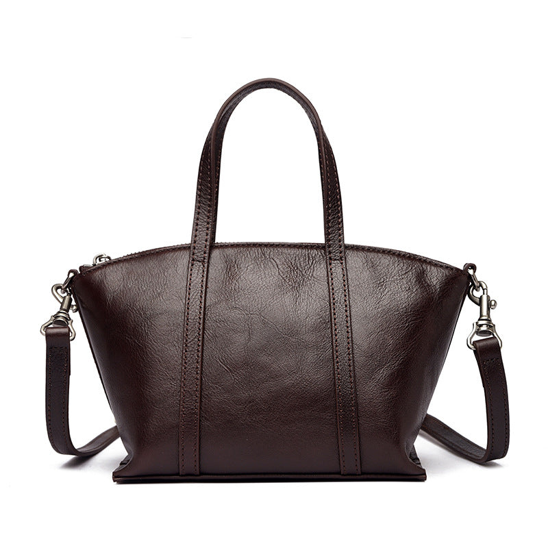 Textured Leather Handbag Bowlift