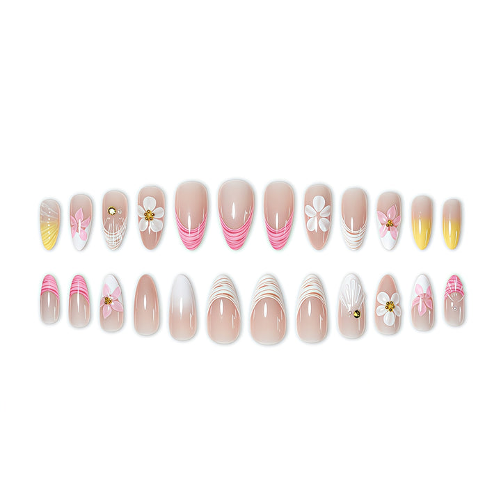 Floral 3D Artisan Nail Extensions Bowlift