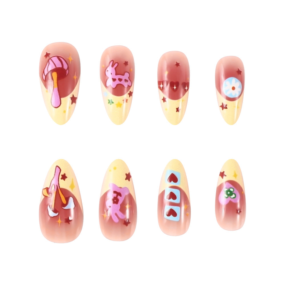 Creative Artistic Press-On Nails Bowlift