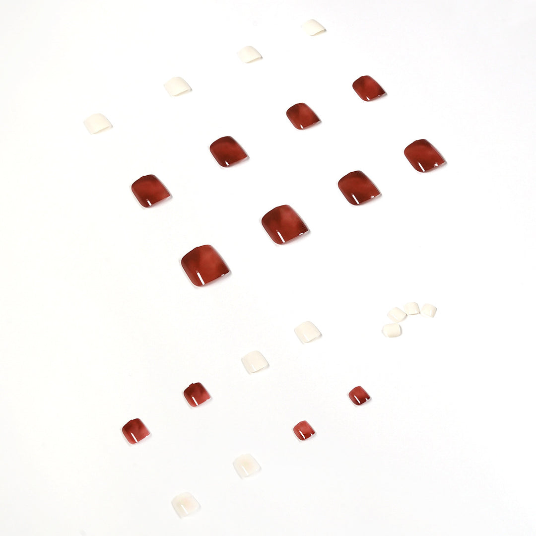 Artful toenail design with rich color gradients Bowlift