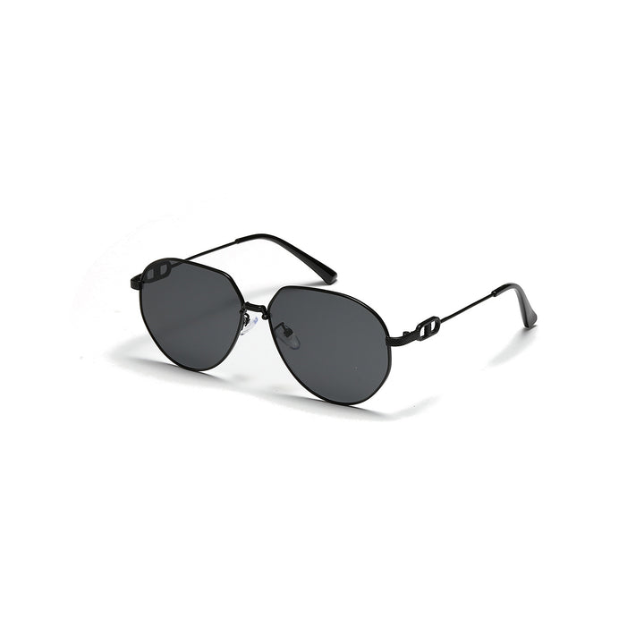 Ladies stylish oval sunglasses with fashionable metal frame Bowlift