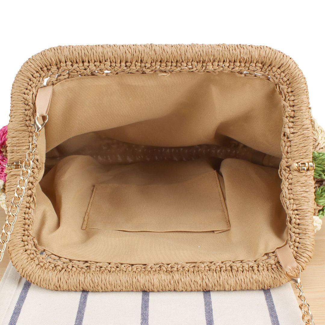 Shoulder bag with colorful woven pattern Bowlift