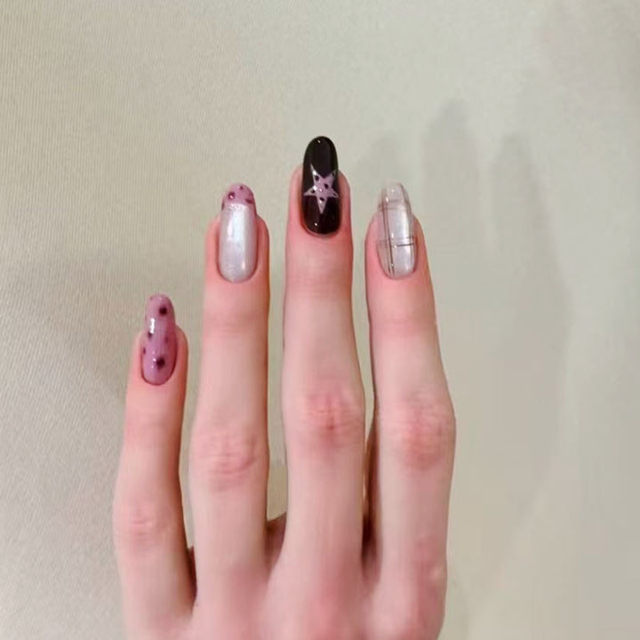 Whimsical Bunny-Themed Press-On Nail Art Set Bowlift