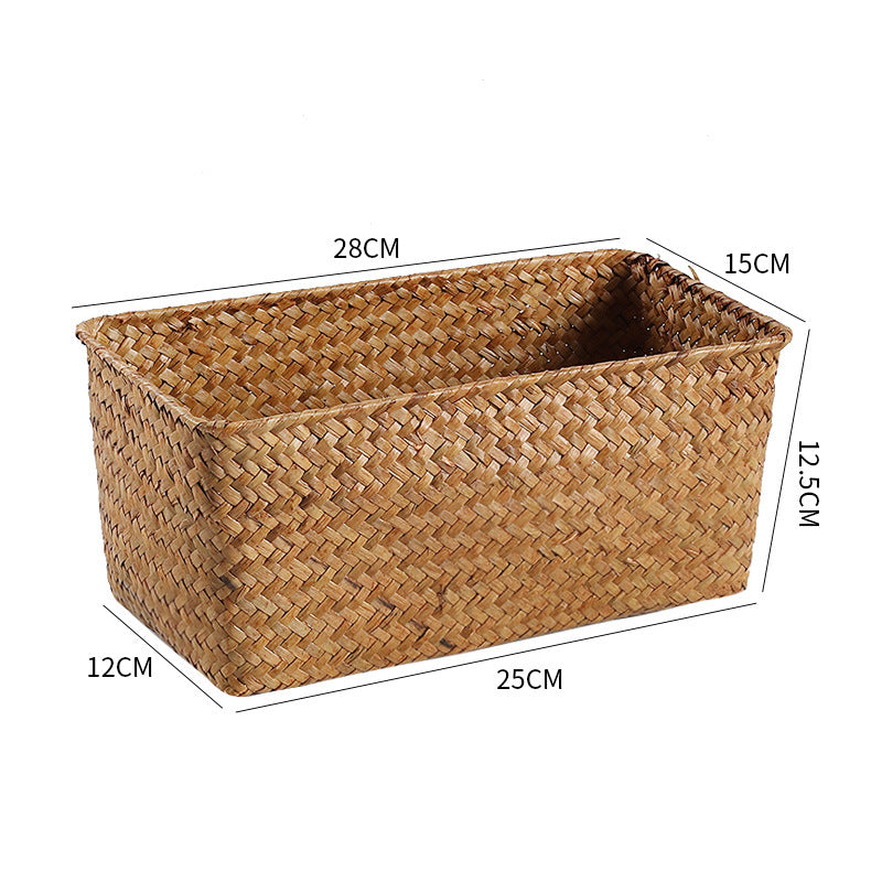 Rectangular Handwoven Storage Basket Bowlift