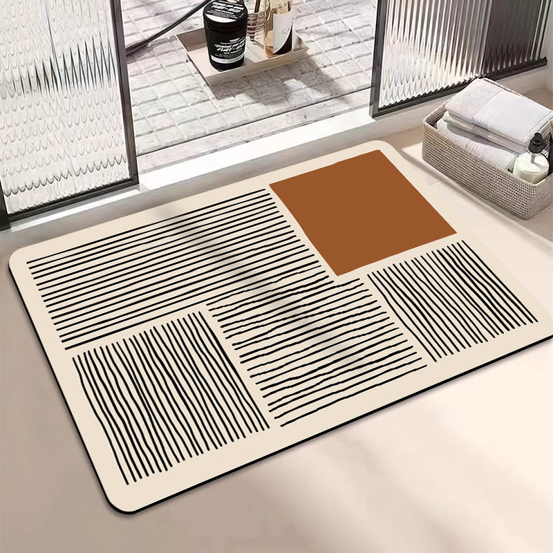 Geometric Patterned Bath Mat Bowlift