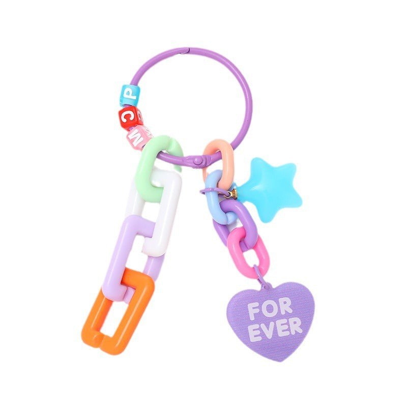 Playful keychain with colorful plastic chains Bowlift