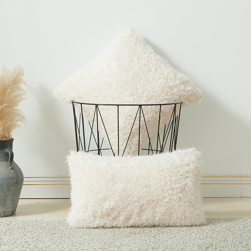 Plush Textured Decorative Throw Pillow