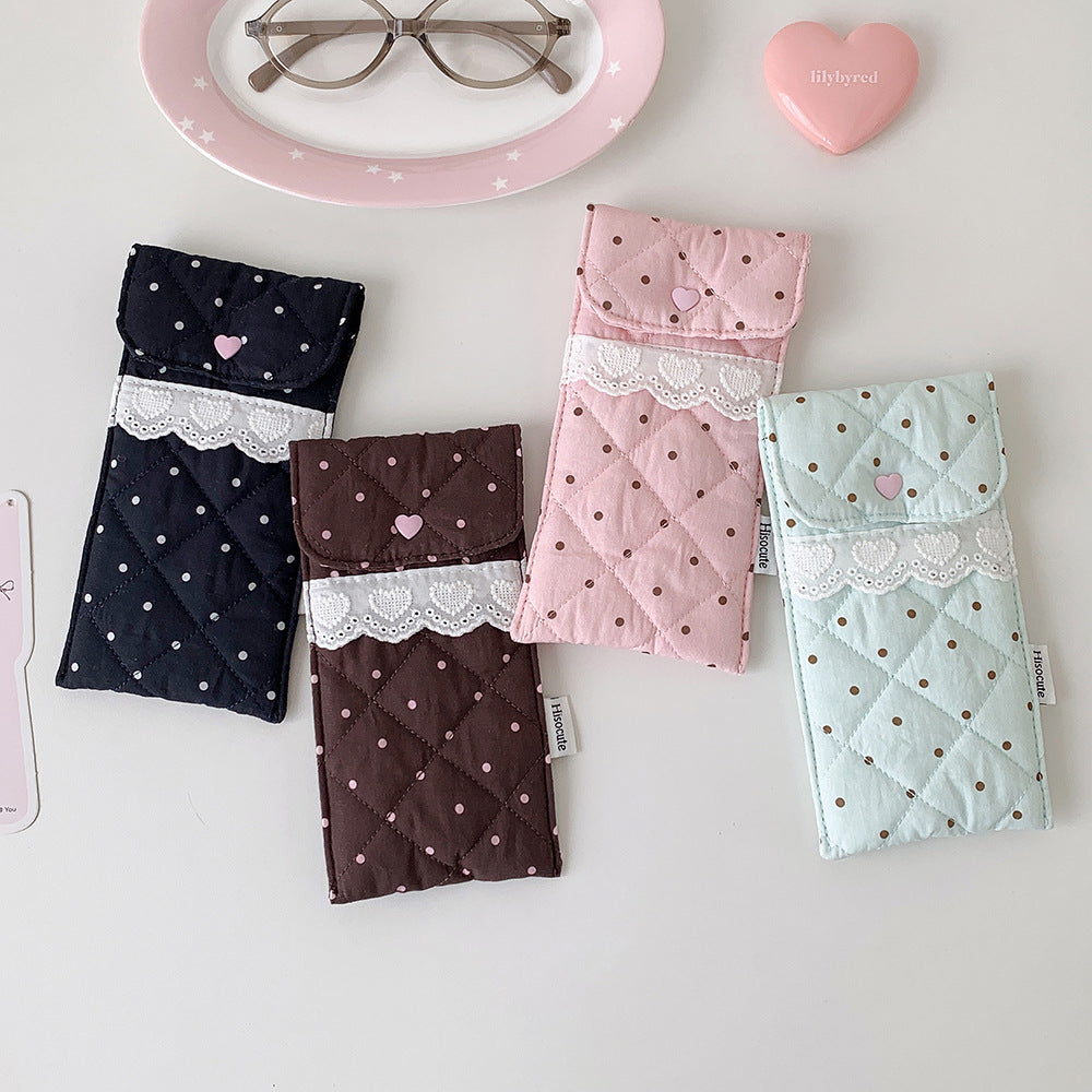 Quilted Heart Detail Pencil Case Bowlift