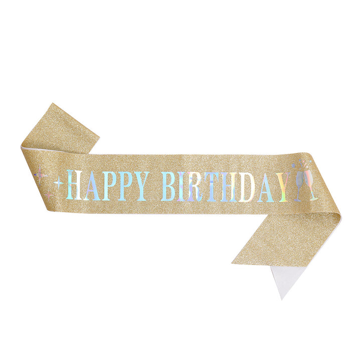 Ladies Glitter Headband with "Happy Birthday" Inscription Bowlift