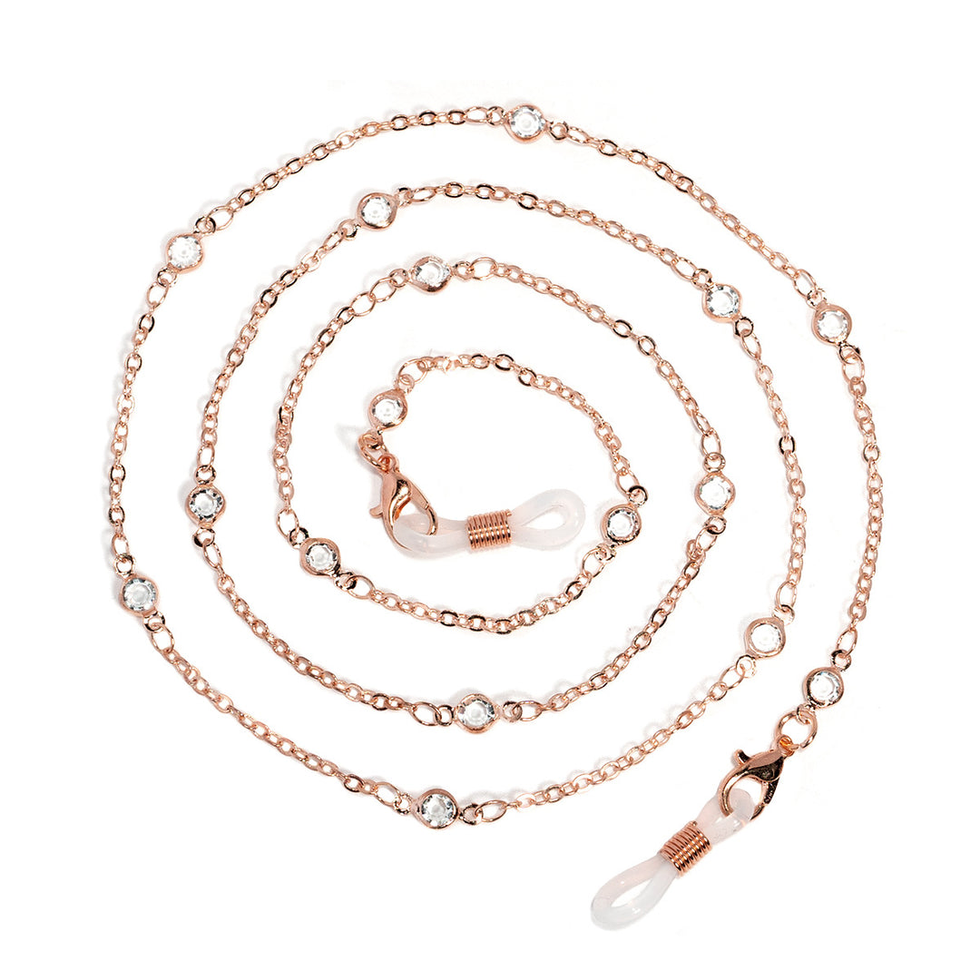 Elegant Rhinestone Glasses Chain Bowlift