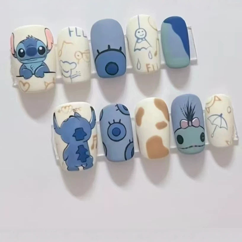 Fun Cartoon Character Press-On Nail Art Kit Bowlift