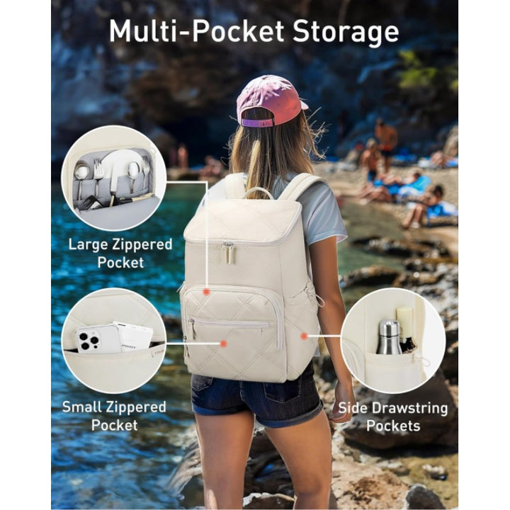 Backpack in Modern Diamond Design Bowlift