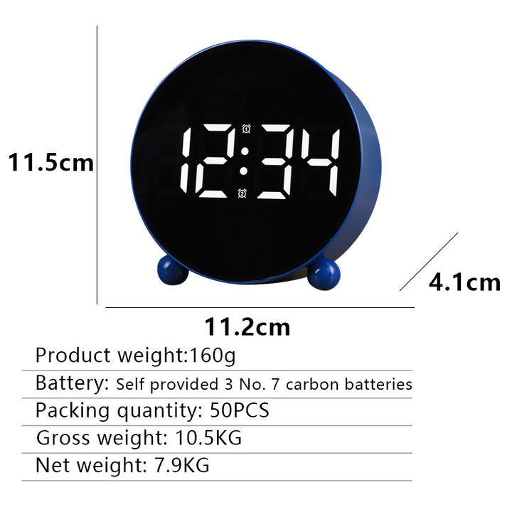 Digital Alarm Clock with Large LED Display and Gentle Alarm Function Bowlift