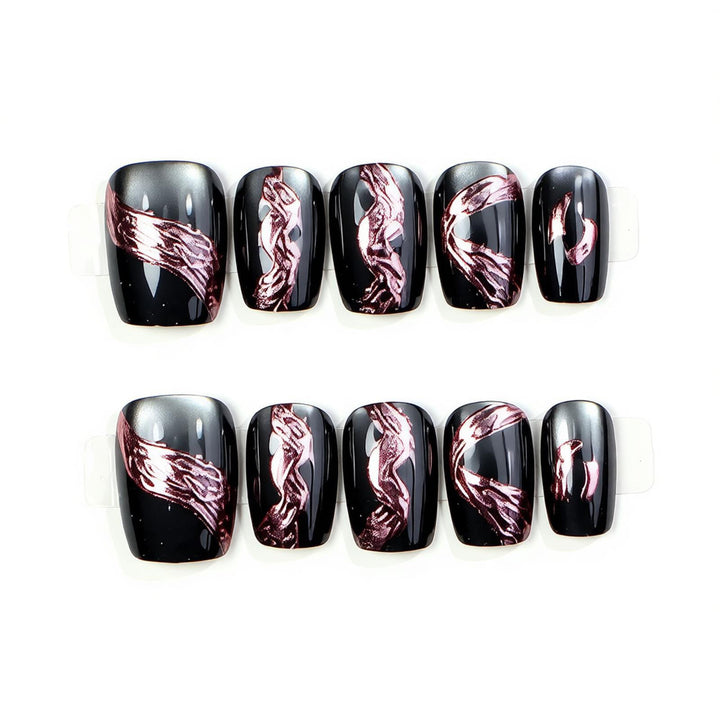 Premium Decorative Press-On Nail Set Bowlift