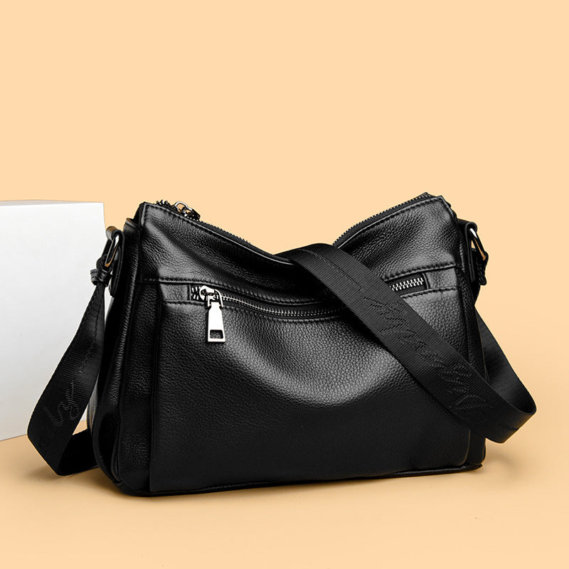 Textured Leather Crossbody Bag Bowlift
