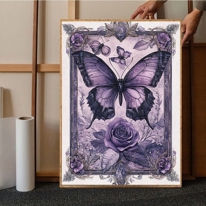 Butterfly-Themed Decorative Art Print Bowlift